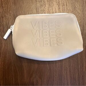 White/Light Gray Milk Makeup Bag “VIBES”